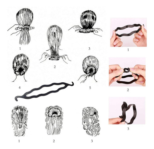 Trenzado Para Peinar El Cabello,4pcs Trenzado Cabello Mujere