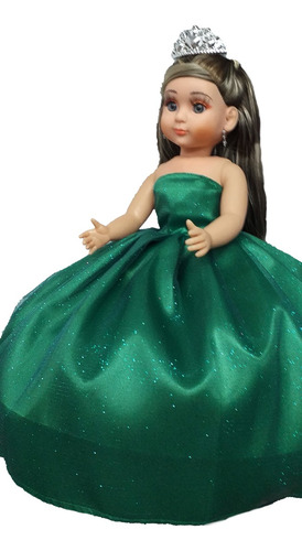 Muñeca Quinceañera Xv 15 Verde Bandera