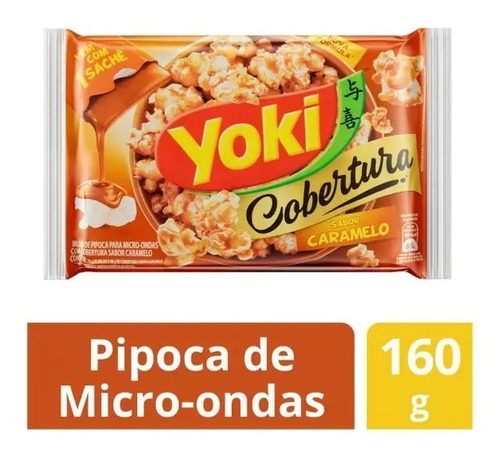 Pipoca Para Micro-ondas Cobertura Caramelo Yoki Pacote 160g