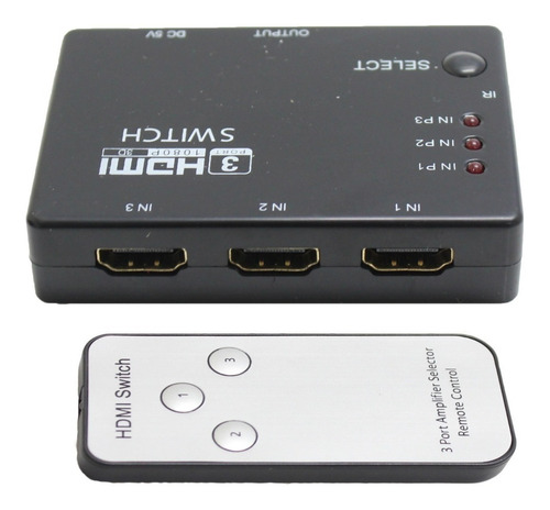 Hdmi Switcher Selector 3 Entradas Full Hd + Control Lince