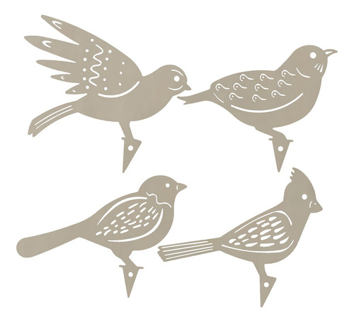 Valla De Jardín Metálica Para Pájaros, Decoración De Pájaro