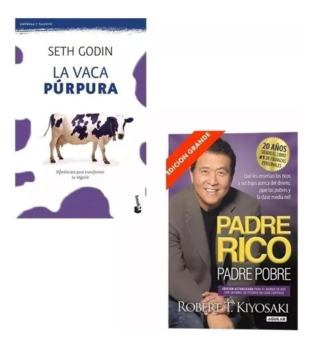 Pack X 2 La Vaca Púrpura + Padre Rico Padre Pobre Kiyosaki