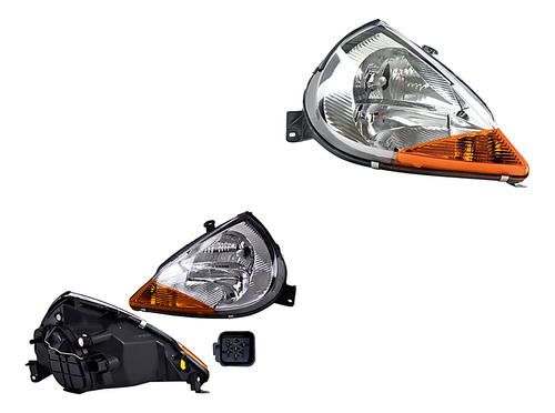 Par Faros Ford Ka 2001 - 2008 Cuarto Ambar Depo Qwe