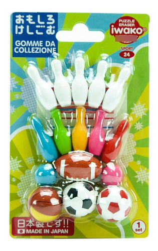 Juego De Gomas De Borrar Japonesas Deportivas Iwako 38329