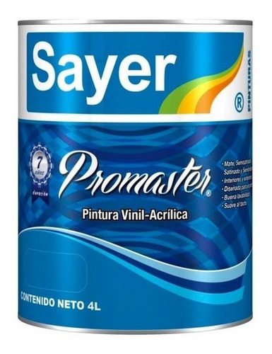 Pintura Vinil-acrílica Sayer Promaster 4l