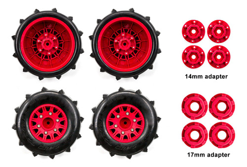 Neumáticos Snow Paddle Rc Off Road Sand, 4 Piezas De Repuest