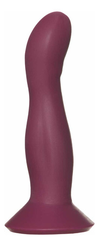 Prótese Dildo C/ Ventosa 19x4cm Consolo Maciço Curvo Charlie Cor Violeta