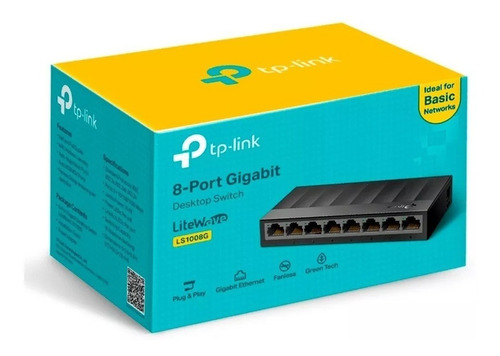Switch Tp-link Gigabit 8 Puertos Ls1008g 1000mbps Otiesca