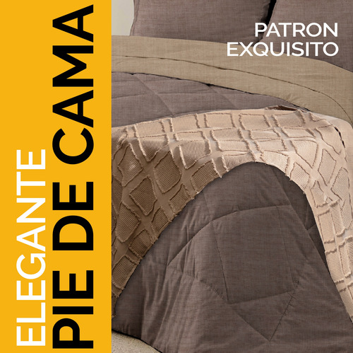 Oh! Sheets Juego De Edredon Cationico 11 Piezas Matrimonial Café/beige Lisa