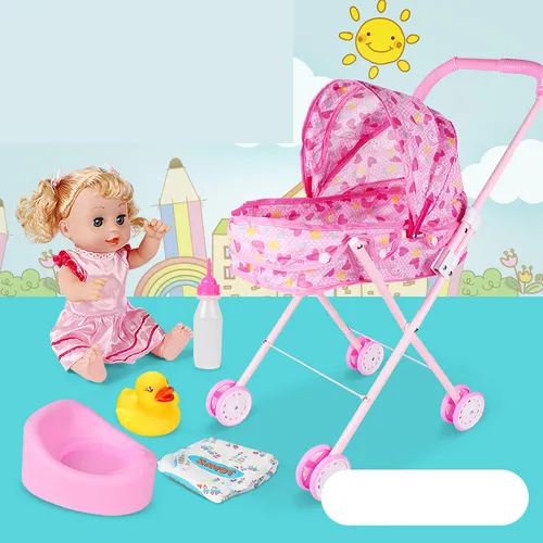 New Niña Muñeca Cochecito Niños Juego De Imaginación Juguete