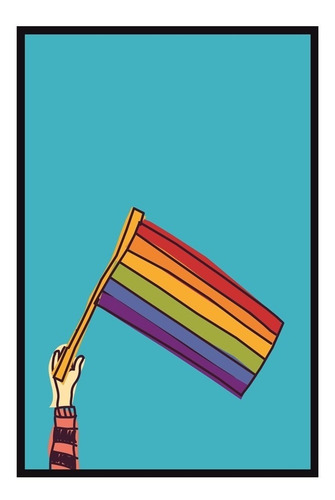 Quadro Decoração Sala Lgbt Diversidade Amor Arco-íris