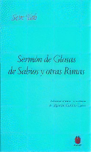 Sermon De Glosas De Sabios Y Otras Rimas, De Sem Tob De Carrion. Editorial Editorial Lucina, Tapa Blanda En Español