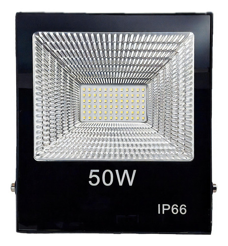 Foco Reflector Led De 50w Reales Ip66 Para Exterior Color de la carcasa Negro Color de la luz Blanco frío