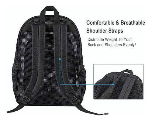 Mochila Transparente De Malla Resistente