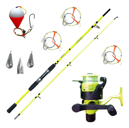 Combo Pesca Variada Rio. Caña 2.70 Mts + Reel 2 Rul + Lineas