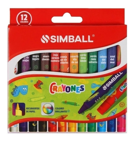 Crayones De Cera Finos Simball X 12 8122