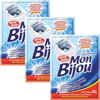 Kit 3 Mon Bijou Limpa Máquinas Lavar Roupa Tira Maus Odores