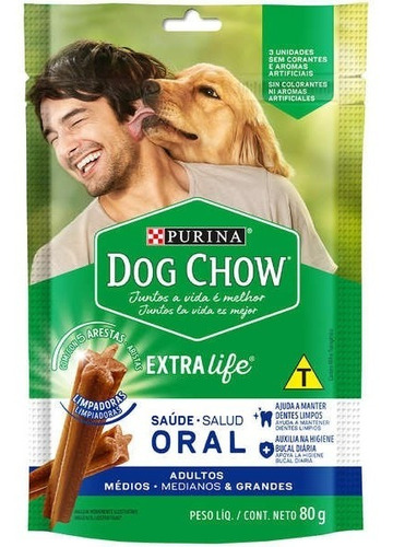 Dog Chow Snack Adulto Medianos Y Grandes X 80 Grs Perros