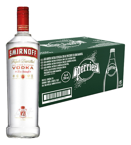 Pack 24 Agua Perrier 330 Ml + Vodka Smirnoff 1 L