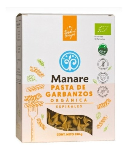 Pasta De  Garbanzo  Manare 250g Libre De Gluten 2 Unidades
