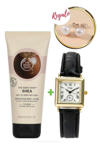 Crema Loción Shea The Body Shop Y Reloj + 1 Regalo.