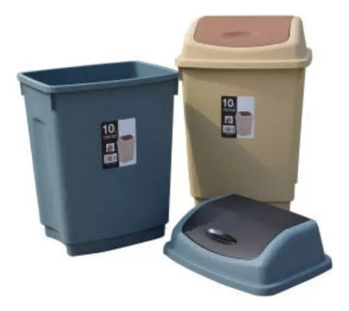 Basurero Papelero Oficina Cocina 50 Litros Con Tapa Vaiven