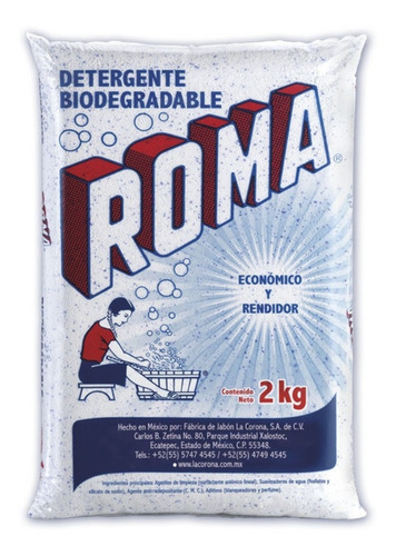 Detergente Para Ropa Roma 2kg