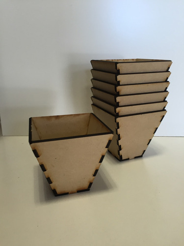 Imagen 2 de 5 de 10 Macetas De Fibrofacil 8x8 Cm Topiario Souvenir