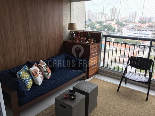 Imagem 3 de 15 de Vende Apartamento Com Varanda Gourmet Campo Belo. - Cf70013