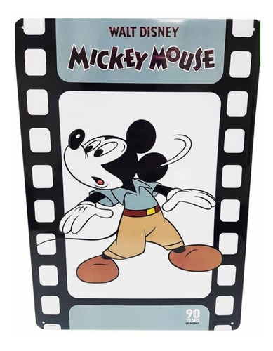 1 Cuadro Vintage Metalico Con Relieve Mickey Mouse 