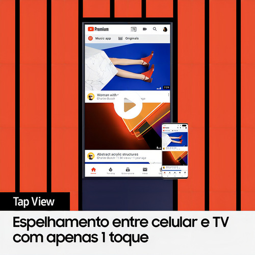 Televisor Samsung Smart TV Qled 4k The Sero 2022 de 43 pulgadas en vertical Azul