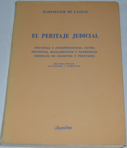 El Peritaje Judicial Rabinovich De Landau Librosretail N28