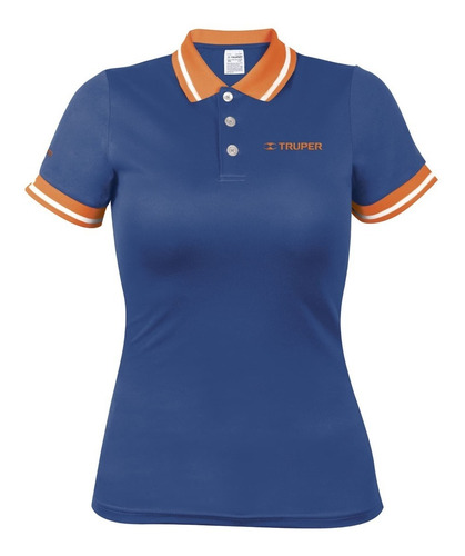 Playera Tipo Polo, Azul, Para Dama, Talla G, 69972