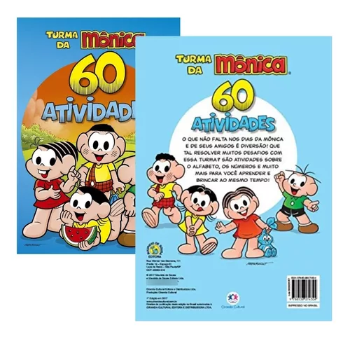 Kit Revista Turma Da Mônica 60 Atividades Cuidados Dia A Dia
