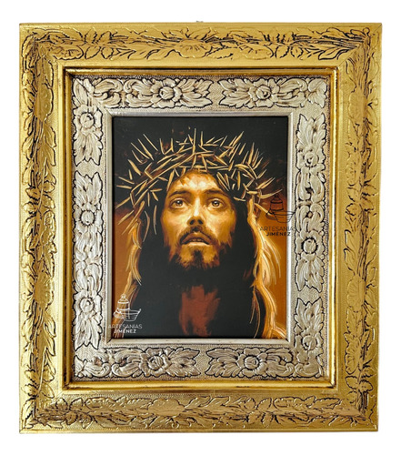 Cuadro Rostro De Cristo Jesús 45x40 Cm