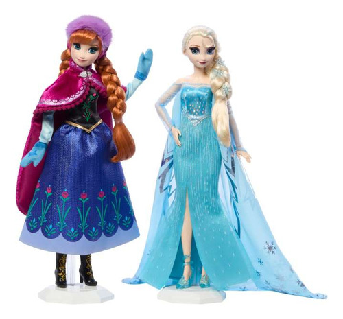 Anna E Elsa Disney 100 Collector 30cm Mattel Hlx70