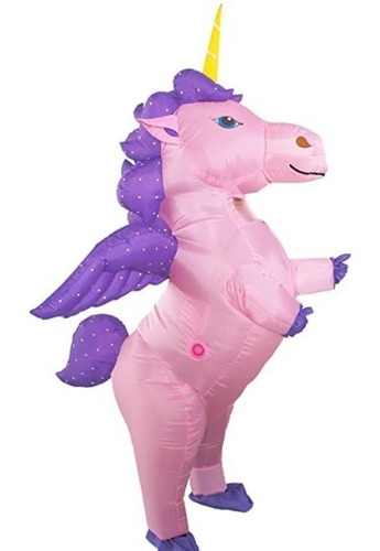 Disfraz Inflable De Unicornio Con Alas Adulto - Modelos 