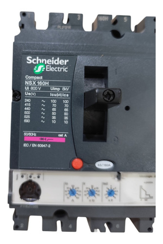 Disjuntor Nsx160h Mic 2.2g 160a 3p C16h3 - Schneider