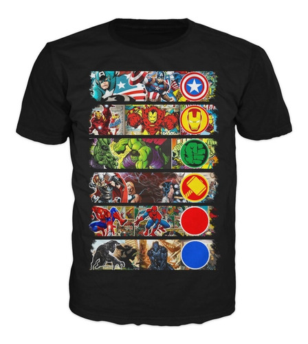 Camiseta Super Héroes Marvel Niños Adultos Unisex Algodón