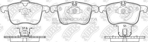 Pastillas De Freno Saab 9-3 1.8 2016 Nibk Delantera