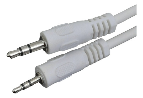 Cable 3 Pies Plug St 3.5mm Plug St 2.5mm Blanco Paq. 5 Pcs