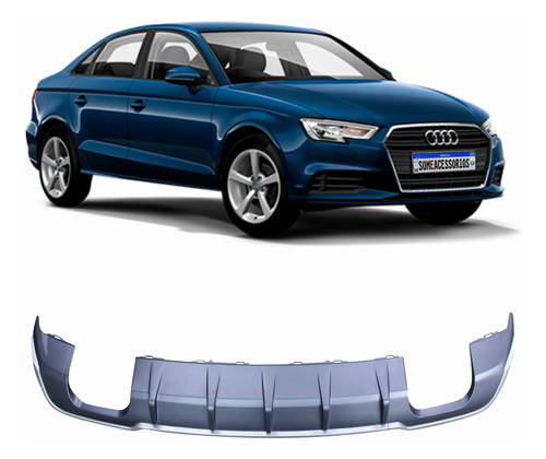 Difusor Traseiro Audi A3 Sedan P/ S3 S-line Black Piano Vo6