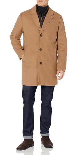 Dockers Hombre Henry Wool Blend Top Coat, Camello, Grande