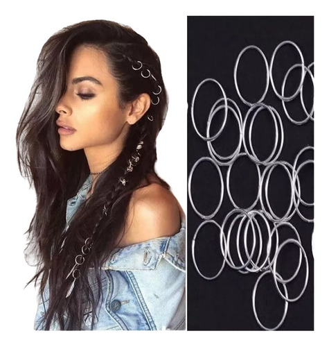 Imagen 4 de 8 de 12 Argollas Lisas Sin Dije Para Trenzas Africanas Braids Box