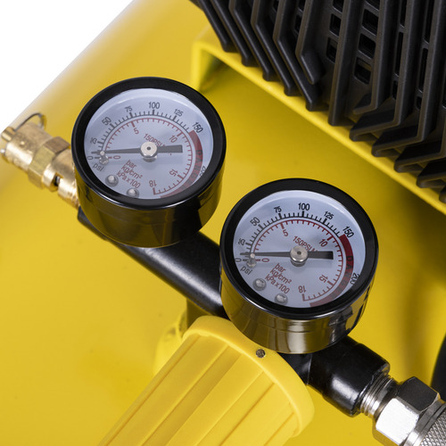 Compresor Stanley Sin Aceite Horizontal 50l 2hp 201301-b3 Color Amarillo 127V 60 Hz
