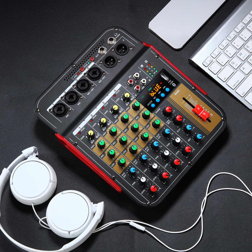 Mini Mezclador De Audio Mg4 Con Ecualizador De 3 Bandas Con