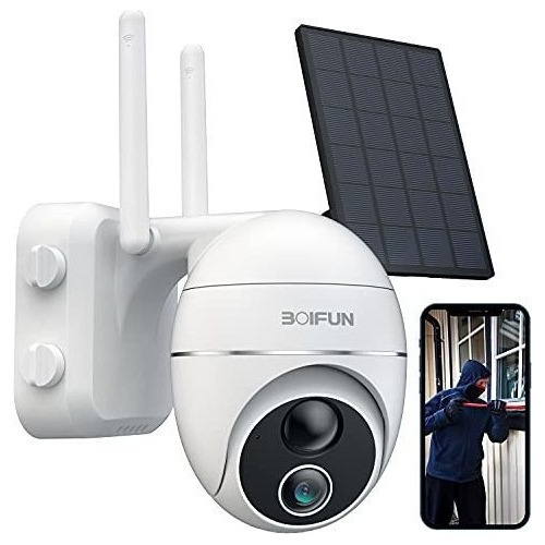 Solar Security Camera Outdoor, Wireless Wifi 360° Ptz ...