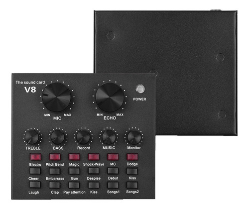 Mesa Interface De Som Áudio V8 Bluetooth Usb Smart Externa