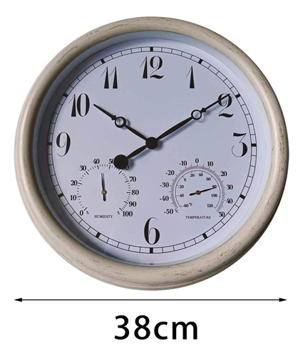 Reloj De Pared De 15 Con Termómetro