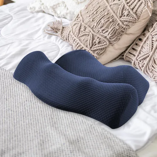 Almohada Cervical, Almohada De Apoyo Azul Oscuro 46cmx33cm